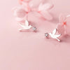 Modian Cute Animal Cute Birds Stud Earrings for Women And Grils 925 Sterling Silver Clear CZ Jewelry 2020 New Oorbellen Earring