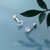 Modian Dazzling AAA Zircon Stud Earring for Women Authentic 925 Sterling Silver Wedding Engagement Statement Jewelry