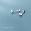 Modian Dazzling AAA Zircon Stud Earring for Women Authentic 925 Sterling Silver Wedding Engagement Statement Jewelry