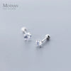 Modian Dazzling AAA Zircon Stud Earring for Women Authentic 925 Sterling Silver Wedding Engagement Statement Jewelry