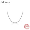 Modian Dazzling Simple Adjustable Necklace for Women Girls 925 Sterling Silver Luxury Brand Jewelry 2024 New Mode Accessories