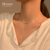 Modian Dazzling Simple Adjustable Necklace for Women Girls 925 Sterling Silver Luxury Brand Jewelry 2024 New Mode Accessories