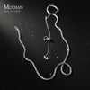 Modian Dazzling Simple Adjustable Necklace for Women Girls 925 Sterling Silver Luxury Brand Jewelry 2024 New Mode Accessories