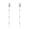 Modian Exquisite Swing Long Tassel Drop Earring Real 925 Sterling Silver Charm Chain Dangle Earrings For Women Jewelry