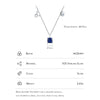 Modian Exquisite Square Blue Zirconia Pendant 100% 925 Sterling Silver Constellation Taurus Necklace Link Chain For Women Gift
