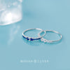 Modian Exquisite Wedding Engagement Ring for Women Real 925 Sterling Silver 2 Different Color Zircon Ring Fine Jewelry 2020 New