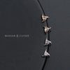 Modian Exquisite Windmill Zircon Silver Stud Earrings for Girl Rose Gold Color Studs 925 Sterling Silver Women Gifts Accessories