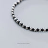 Modian Black Crystal or Ball Strand Bracelet for Women 925 Sterling Silver Simple Bracelet Fine Jewelry Gift 2020 New
