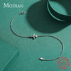 Modian Clear CZ Aircraft Bracelet Solid 925 Sterling Silver Charm Chain Exquisite Bracelets For Women Girls Jewelry Gift