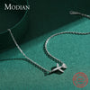 Modian Clear CZ Aircraft Bracelet Solid 925 Sterling Silver Charm Chain Exquisite Bracelets For Women Girls Jewelry Gift