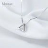 Modian Simple Design Geometric Triangle 925 Sterling Silver Mini Pendant Necklace for Women Japanese Style Fine Jewelry