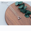 Modian Simple Design Geometric Triangle 925 Sterling Silver Mini Pendant Necklace for Women Japanese Style Fine Jewelry