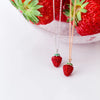 Modian Genuine 925 Sterling Silver 3D Strawberry Pendant Necklace for Women Crystal Chain Link Necklaces Fine Jewelry