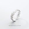 Modian Genuine 925 Sterling Silver Open Adjustable Lovely Plant Ring for Women Stackable Tiny Flower Ring Fine Jewelry Bijoux