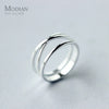 Modian Genuine 925 Sterling Silver Simple Cross Finger Ring for Women 3 Sizes Ring Minimalist Style Fine Jewelry Bijoux
