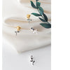 Modian Gold Color Rose Flower Jewelry For Women Charm Tree Leaf Classic Real 925 Sterling Silver Stud Earrings Gift