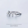 Modian   Adjustable  Twelve Constellations Ring Charm 925 Sterling Silver Taurus Libra Leo Jewelry For Women Gift