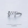 Modian   Adjustable  Twelve Constellations Ring Charm 925 Sterling Silver Taurus Libra Leo Jewelry For Women Gift