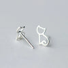 Modian Cute Real 925 Sterling Silver Tiny Cat Animal Stud Earrings For Women Sterling Silver S925 Party Jewelry Bijoux
