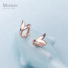 Modian Elegant Fox Tail Hoop Earrings For Women Real 925 Sterling Silver Mermaid Jewelry Female Charm Earring