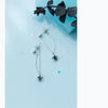 Modian Swing Blue Crystal Stars Drop Earrings 925 Sterling Silver Sparkling Dangle Earrings For Women Jewelry