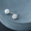 Modian Round Clew Line Stud Earrings 925 Sterling Silver Charm Simple Jewelry Female & Women Gift Brincos