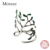 Modian Hyperbole Plant Finger Ring for Women Real 925 Sterling Silver Tree Branch Leaves Adjustable Ring Fine Jewelry 2020 New