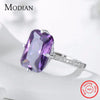 Modian Instagram New Classic 925 Sterling Silver Luxury Rings For Women Anniversary Engagement Jewelry Silver Ring Anel
