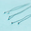 Modian Long Tassel Bead Swing Charm Drop Earrings Classic 925 Sterling Silver Exquisite Jewelry For Women S925 Present