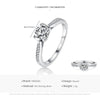 Modian Luxury Classic Style Solid 925 Sterling Silver 10 Hearts Arrows Zircon Rings For Women Promise Wedding Engagement Jewelry