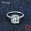 Modian Luxury Genuine 925 Sterling Silver Ring Classic 4CT 10 Hearts Arrows Zircon Jewelry For Women Engagement Wedding Rings