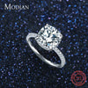 Modian Luxury Genuine 925 Sterling Silver Ring Classic 4CT 10 Hearts Arrows Zircon Jewelry For Women Engagement Wedding Rings