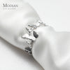Modian Minimalism 925 Sterling Silver Exquisite Butterfly Open Size Finger Rings Romantic Platinum Plated Jewelry For Women Gift