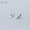 Modian Minimalism Samll Cute Antlers  Stud Earrings for Women Kids Girl 925 Sterling Silver Jewelry Brincos Earings New