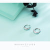 Modian Minimalist Design Tree Leaves Hoop Earrings for Women 925 Sterling Silver Round Design Jewelry Bijoux