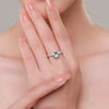 Modian New 925 Sterling Silver Exquisite Sparkling Hearts Cut CZ Romantic Brand Finger Ring For Women Statement Wedding Jewelry