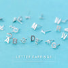 Modian New Arrive A-Z 26 Letter Stud Earrings For Women 100% 925 Sterling Silver Tiny Cute DIY Jewelry Kid Anti allergy