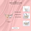 Modian New Authentic 100% 925 Sterling Silver Ring & Stud Earrings Double Hearts Gold White Color Wedding Jewelry Set