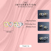 Modian New Authentic 100% 925 Sterling Silver Ring & Stud Earrings Double Hearts Gold White Color Wedding Jewelry Set