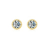 Modian New Tiny Gold Color Round Earrings 100% 925 Sterling Silver Sparkling CZ Stud Earring For Women Wedding Jewelry