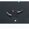 Modian New Charm Starry Stars Clear CZ Stud Earrings for Women Wedding 925 Sterling Silver Statement Jewelry Brincos