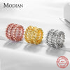 Modian New Style 100% 925 Sterling Silver Finger Rings Can Change Size Amazing Silver Ring For Women Novel Wedding Jewelry