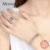 Modian New Style 100% 925 Sterling Silver Finger Rings Can Change Size Amazing Silver Ring For Women Novel Wedding Jewelry