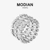 Modian New Style 100% 925 Sterling Silver Finger Rings Can Change Size Amazing Silver Ring For Women Novel Wedding Jewelry