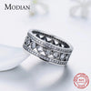 Modian New Style Classic Real 925 Sterling silver Square Ring Wedding Luxury jewelry Sparkling CZ Women Valentine's gift