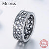 Modian New Style Classic Real 925 Sterling silver Square Ring Wedding Luxury jewelry Sparkling CZ Women Valentine's gift