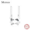 Modian Openwork Sweet Lovely Butterfly 925 Sterling Silver Drop Earrings for Women Japanese Style Earring Fine Jewelry
