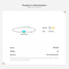Modian Pure 925 Sterling Silver Elegant Rectangle Tourmaline Paraiba Bracelet Link Chain For Women Wedding Jewelry Gifts