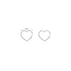 Modian Pure 925 Sterling Silver Hearts Shape Simple Elegant Hoop Earrings Romantic Charm Ear For Women Wedding Statement Jewelry