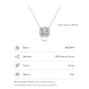 Modian Real 925 Sterling Silver Exquisite Square Shiny Zirconia Pendant Clear CZ Chain Necklace for Women Wedding Fine Jewelry